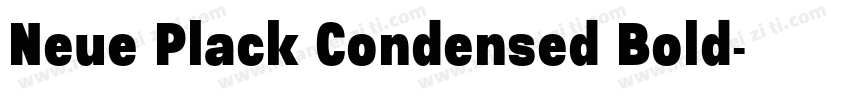 Neue Plack Condensed Bold字体转换